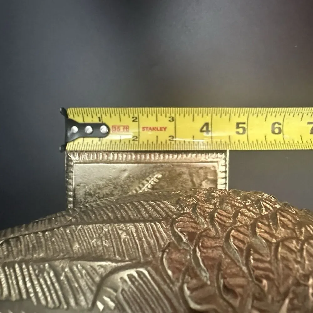 Heavy Cast Metal Pheasant Candle Holder Bronze Finish Taper Holder 7”